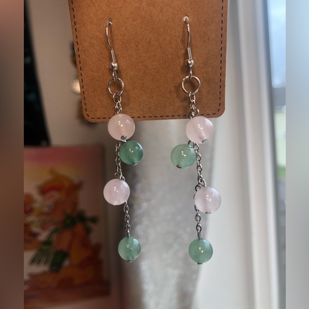 Rose Quartz Earrings